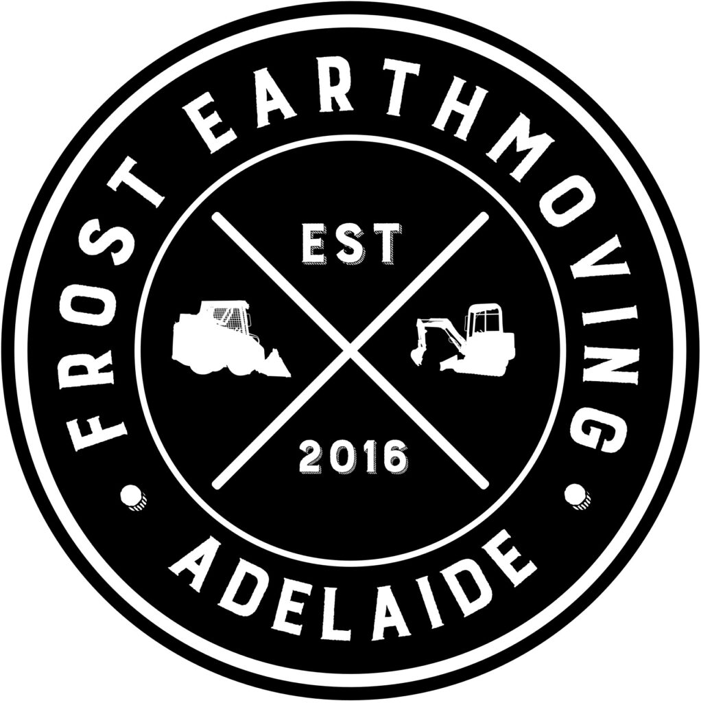 Frost Earthmoving Adelaide, White Logo (1788w1791h)